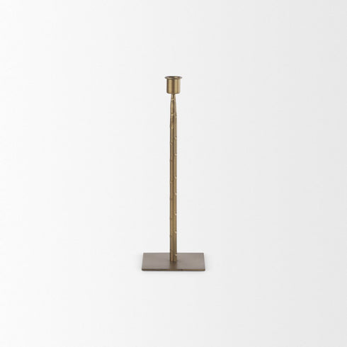 12" Gold Metal Floor Taper Candlestick