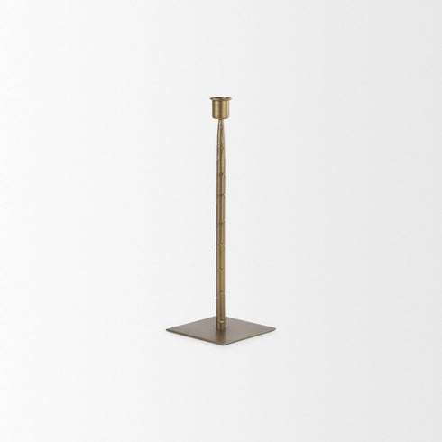 12" Gold Metal Floor Taper Candlestick