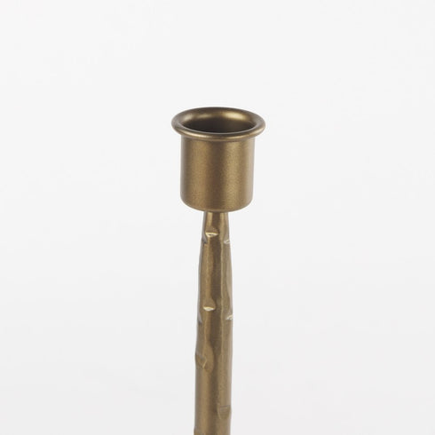 12" Gold Metal Floor Taper Candlestick