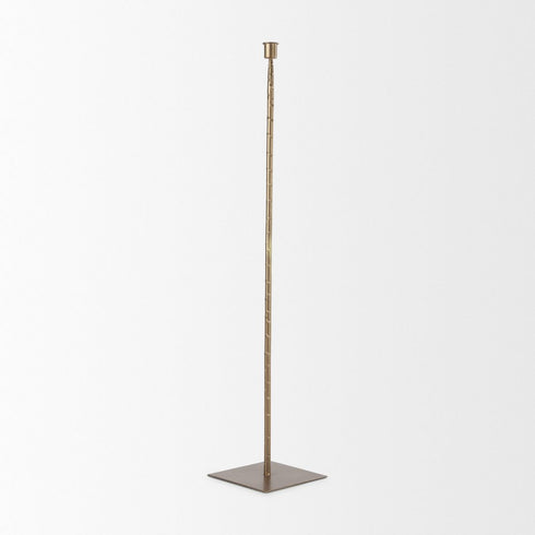 30" Gold Metal Floor Taper Candlestick