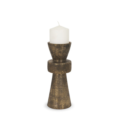 10" Antiqued Gold Metal Tabletop Votive Candle Holder