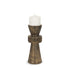 10" Antiqued Gold Metal Tabletop Votive Candle Holder