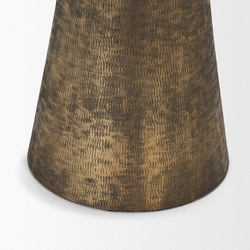 10" Antiqued Gold Metal Tabletop Votive Candle Holder