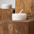 8" Brown Solid Wood Tabletop Candelabra Candle Holder