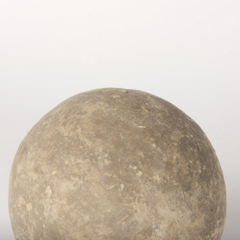 6" Gray Paper Sphere Tabletop Sculpture