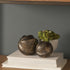 4" Antiqued Gold Metal Sphere Tabletop Sculpture