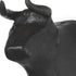 Set of Two Black Metal Bull Decorative Wall Sculpture
