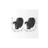 Set of Two Black Metal Bull Decorative Wall Sculpture