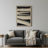 Revelin Large Fabric Collage Framed Linen Framed Wall Art Brown Framed Wall Art