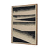 Revelin Large Fabric Collage Framed Linen Framed Wall Art Brown Framed Wall Art