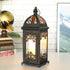 15" Black Glass Floor Candelabra Candle Holder