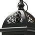 15" Black Glass Floor Candelabra Candle Holder