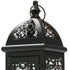 15" Black Glass Floor Candelabra Candle Holder