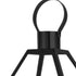 16" Black Glass Floor Candelabra Candle Holder