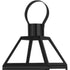 16" Black Glass Floor Candelabra Candle Holder