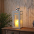 12" White Glass Floor Candelabra Candle Holder