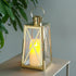 12" Gold Glass Floor Candelabra Candle Holder