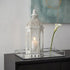 23" White Glass Floor Candelabra Candle Holder