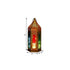 12" Gold Glass Floor Candelabra Candle Holder