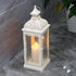 19" White Glass Floor Candelabra Candle Holder