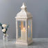 19" White Glass Floor Candelabra Candle Holder
