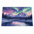 5' X 8' Blue Purple And Green Abstract Area Rug