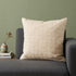 22" Ivory Cotton Blend Throw Pillow Cover