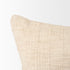 22" Ivory Cotton Blend Throw Pillow Cover