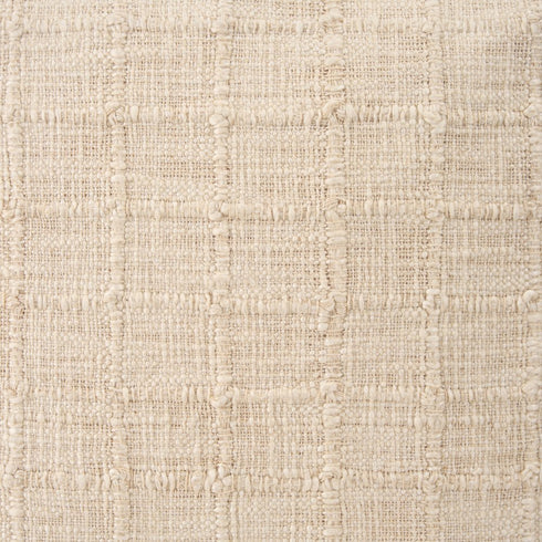 22" Ivory Cotton Blend Throw Pillow Cover