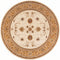 8' X 8' Cream And Beige Abstract Round Rug
