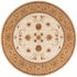8' X 8' Cream And Beige Abstract Round Rug