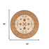 8' X 8' Cream And Beige Abstract Round Rug