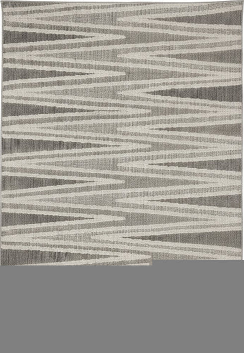 7' X 10' Gray And Beige Abstract Area Rug