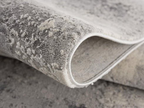 8' X 11' Gray And Beige Abstract Area Rug