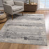8' X 11' Gray And Beige Abstract Area Rug