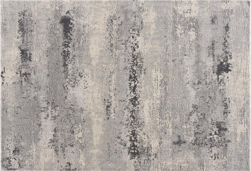 8' X 11' Gray And Beige Abstract Area Rug