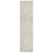 8' Light Gray And Ivory Abstract Washable Runner Rug