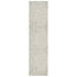 8' Light Gray And Ivory Abstract Washable Runner Rug