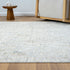 8' Light Gray And Ivory Abstract Washable Runner Rug