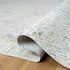 8' Light Gray And Ivory Abstract Washable Runner Rug