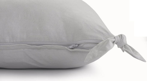 Set of Two 20" Gray And Charcoal Chevron Cotton Throw Pillow Covers