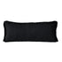 Set of Two 36" X 14" Jet And Black Lumbar Striped Cotton Throw Pillow Covers