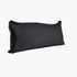 Set of Two 36" X 14" Jet And Black Lumbar Striped Cotton Throw Pillow Covers