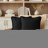 Set of Two 20" Jet And Black Striped Cotton Throw Pillow Covers