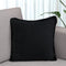 Set of Two 20" Jet And Black Striped Cotton Throw Pillow Covers