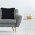 Set of Two 20" Jet And Black Striped Cotton Throw Pillow Covers