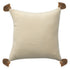 Set of Two 20" Natural And Beige Cotton Throw Pillow Covers
