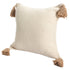 Set of Two 20" Natural And Beige Cotton Throw Pillow Covers