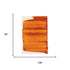 7' X 9' Orange And White Abstract Washable Area Rug With UV Protection
