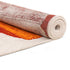 8' X 11' Orange And White Abstract Washable Area Rug With UV Protection
